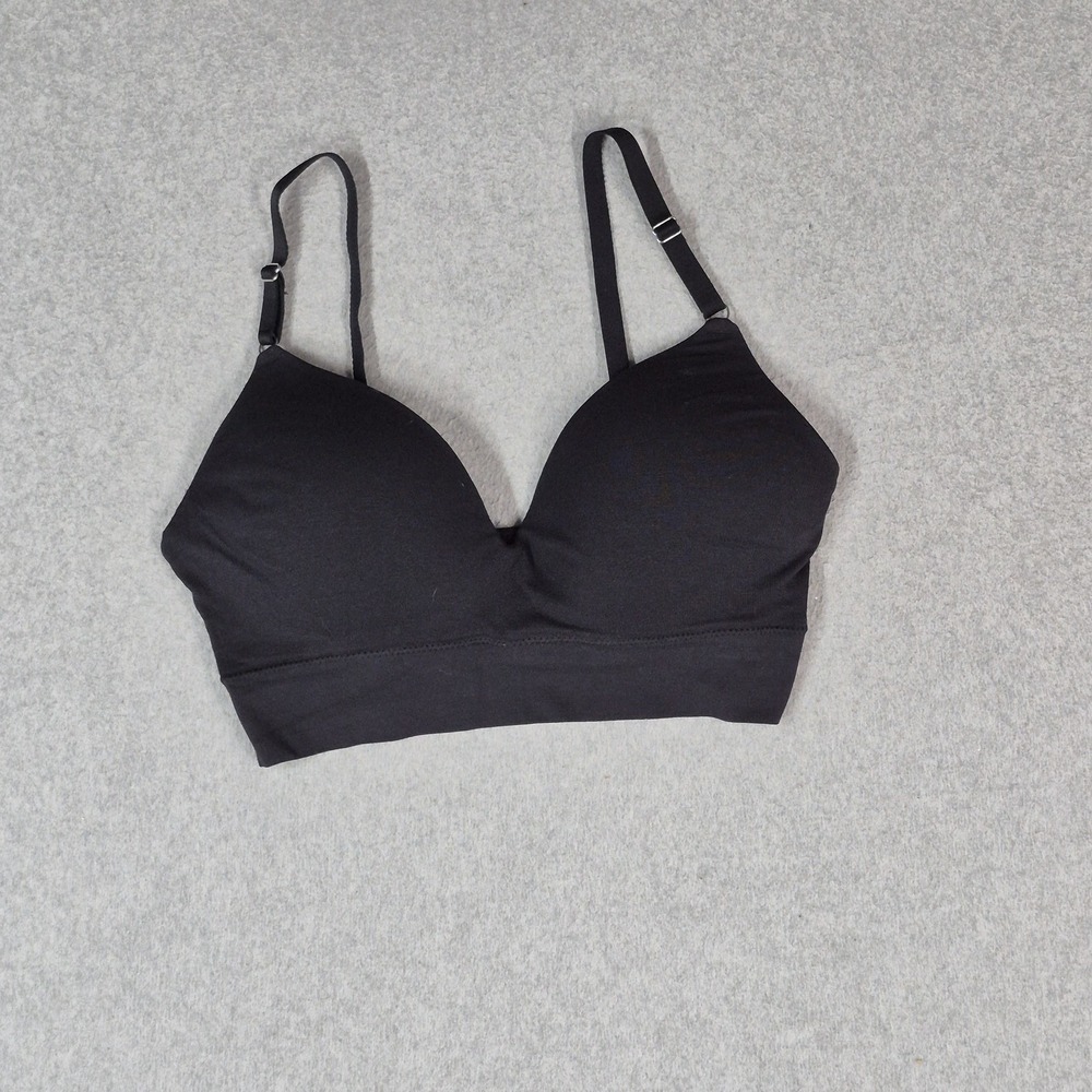 Jockey Women Bra Medium Black T Shirt Wireless Strap Adjustable